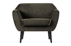 Rocco velvet armchair warm green