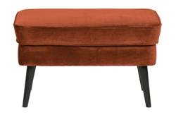 Rocco velvet rusty footstool/pouffe