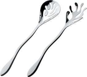 Salad spoons ALESSI Mediterraneo silver