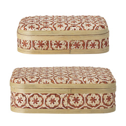 Set of 2 BLOOMINGVILLE DY Baskets Red