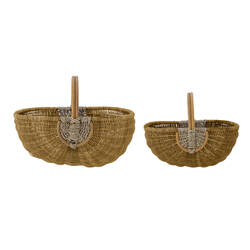 Set of 2 BLOOMINGVILLE VIBBER Baskets Natural