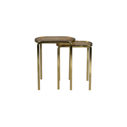 Set of 2 DUTCHBONE BANDHU coffee tables gold