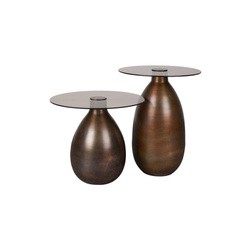 Set of 2 Selene tables brown