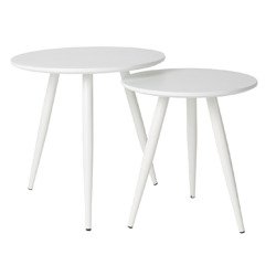 Set of 2 UNIQUE Bodine tables transparent