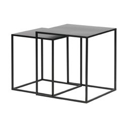 Set of 2 WOOOD Ziva tables black