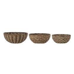 Set of 3 BLOOMINGVILLE KATHE Baskets brown