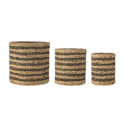 Set of 3 BLOOMINGVILLE LILLJA Baskets Brown