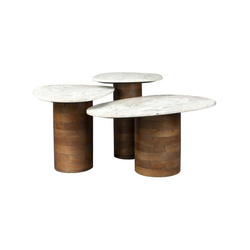 Set of 3 Suki tables brown