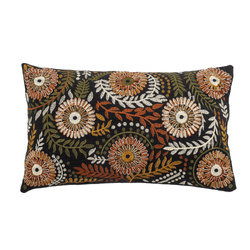 Seveso Cushion, Black, Cotton