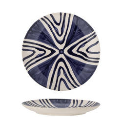 Shama Plate, Blue, Stoneware