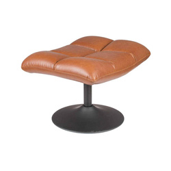 Stool upholstered in eco-leather DUTCHBONE BAR VINTAGE brown