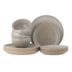 Taupe Dinnerware Set, Grey, Stoneware