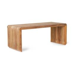 Teak element of the JAX sofa, slatted bench