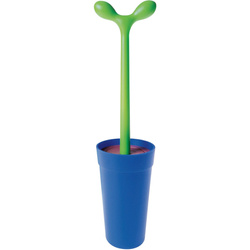 Toilet Brush, Blue Container