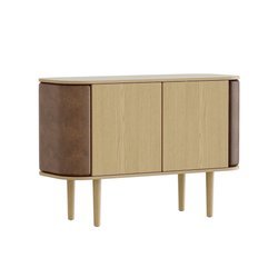 UMAGE TREASURES 2-door chest of drawers, oak eco-leather