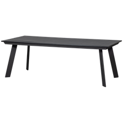 VEERLE dining table aluminum/anthracite wood 100x220cm