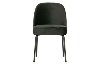 VOGUE Dining Chair Velvet Black BE PURE