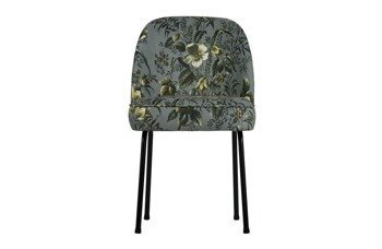 VOGUE dining chair gray with floral pattern BE PURE