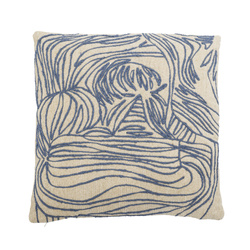 Volla Cushion, Blue, Cotton