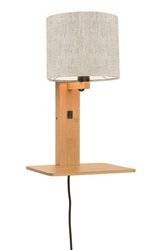 Wall lamp with shelf ANDES GOOD&MOJO beige natural