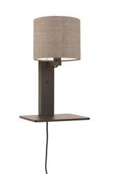 Wall lamp with shelf ANDES GOOD&MOJO black and beige