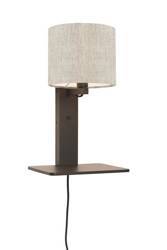 Wall lamp with shelf ANDES GOOD&MOJO black and beige