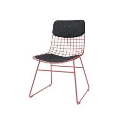 Wire HK LIVING Comfort Metal Chair Cushion Set Black