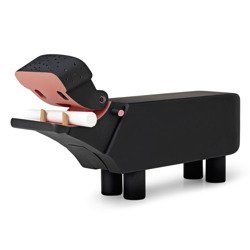 Wooden decoration KAY BOJESEN Hippopotamus black