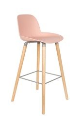 ZUIVER Albert Kuip pink bar stool