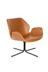 ZUIVER Nikki Lounge Brown Swivel Chair