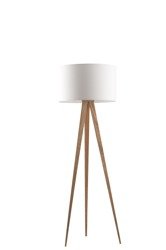 ZUIVER Tripod Wood Floor Lamp White