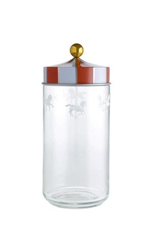 ALESSI Circus multi-colored jar with lid