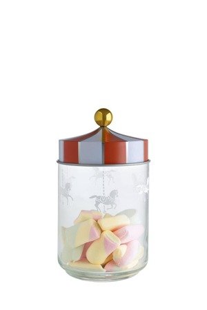 ALESSI Circus multi-colored jar with lid