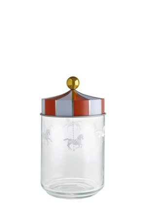 ALESSI Circus multi-colored jar with lid