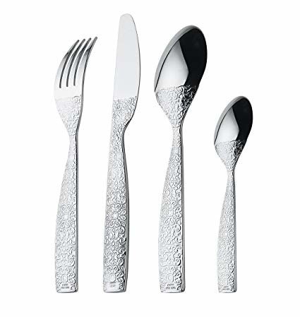 ALESSI Dressed silver cutlery set of 24