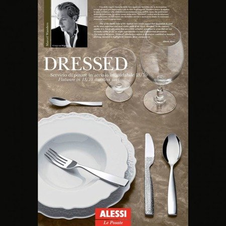 ALESSI Dressed silver cutlery set of 24