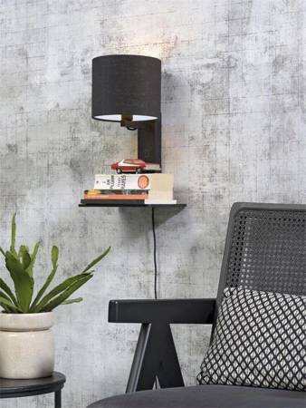 ANDES GOOD&MOJO black and gray wall lamp with shelf