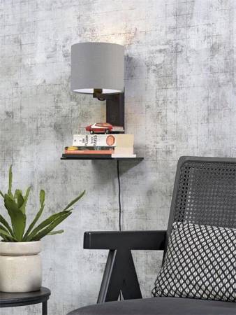 ANDES GOOD&MOJO black and gray wall lamp with shelf