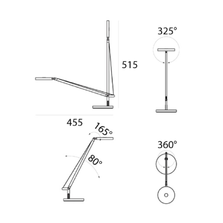 ARTEMIDE Demetra Micro Desk Lamp Black