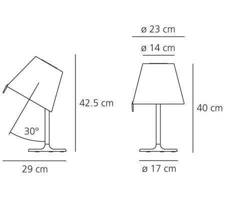 ARTEMIDE Melampo Notte brown bedside table lamp