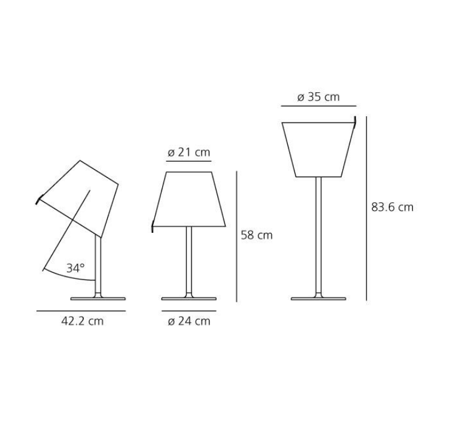 ARTEMIDE Melampo silver table lamp