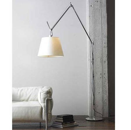 ARTEMIDE Tolomeo Mega floor lamp 42 cm beige shade with dimmer