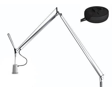 ARTEMIDE Tolomeo Mega silver arm with cable dimmer