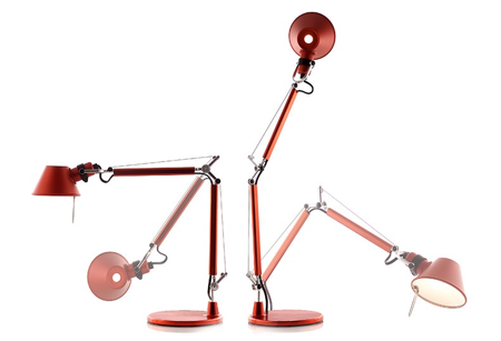 ARTEMIDE Tolomeo Micro desk lamp red