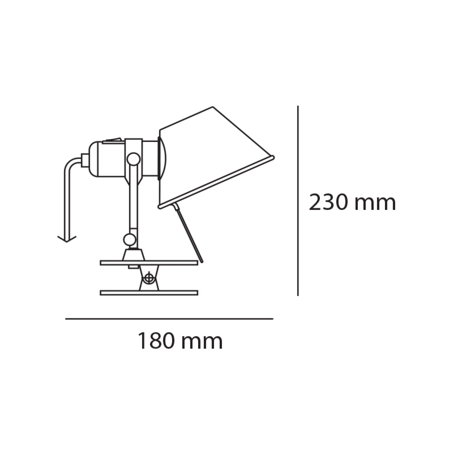 ARTEMIDE Tolomeo Pinza LED silver lamp