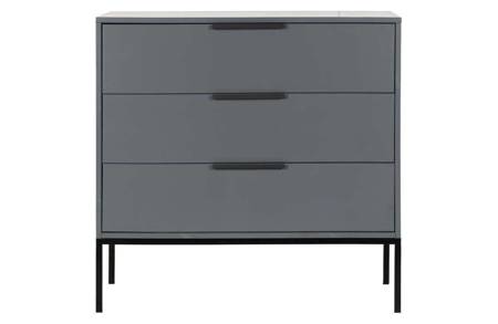 Adam chest of drawers with drawers, steel grey