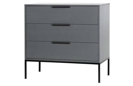 Adam chest of drawers with drawers, steel grey