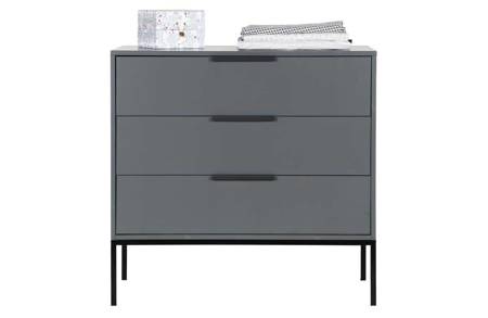 Adam chest of drawers with drawers, steel grey