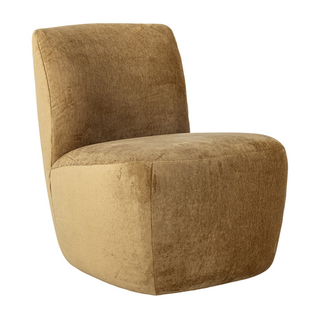 Almonde Lounge Chair, Brown, Polyester