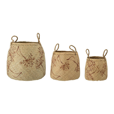 BLOOMINGVILLE MOLLI Basket, Set of 3 Natural